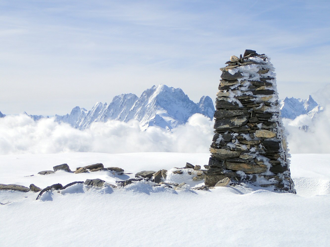 Tricotage sur un Cheval Blanc